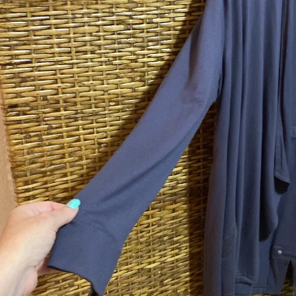 EUC Soft surroundings purple waterfall jacket sweater zipper details XL - Picture 2 of 7